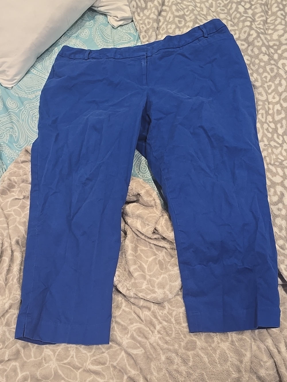 ❤️10/$10 Classic Women's Stretch Crop Pants - Blue